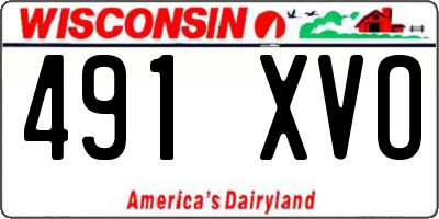 WI license plate 491XVO