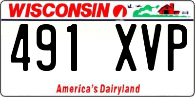 WI license plate 491XVP