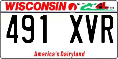 WI license plate 491XVR