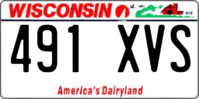 WI license plate 491XVS