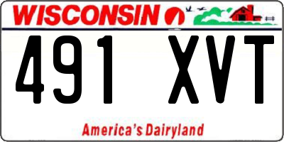WI license plate 491XVT