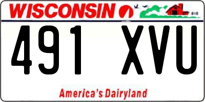 WI license plate 491XVU