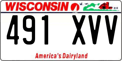 WI license plate 491XVV