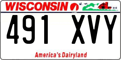 WI license plate 491XVY