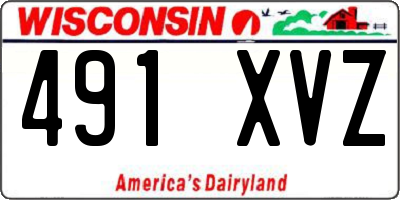 WI license plate 491XVZ