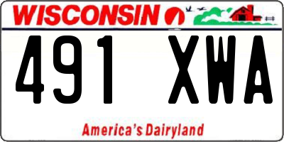 WI license plate 491XWA
