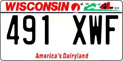 WI license plate 491XWF