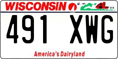 WI license plate 491XWG