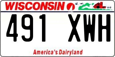 WI license plate 491XWH