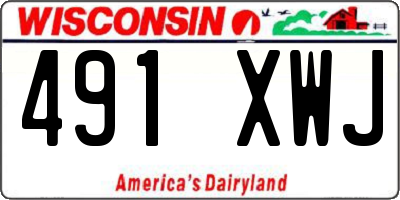 WI license plate 491XWJ
