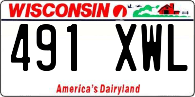 WI license plate 491XWL