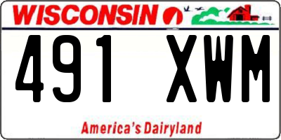 WI license plate 491XWM