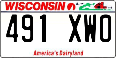 WI license plate 491XWO