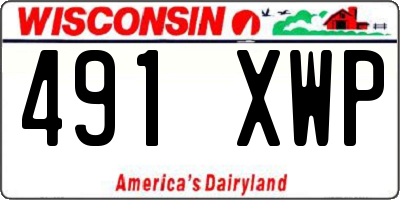 WI license plate 491XWP