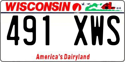 WI license plate 491XWS