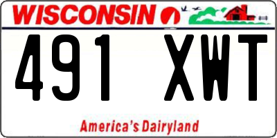 WI license plate 491XWT