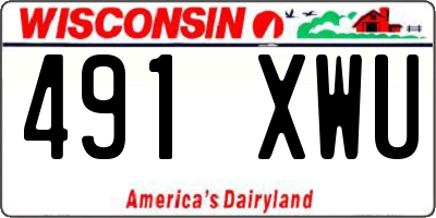 WI license plate 491XWU
