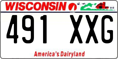 WI license plate 491XXG