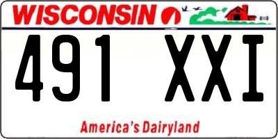 WI license plate 491XXI