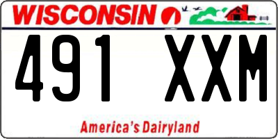 WI license plate 491XXM