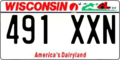WI license plate 491XXN