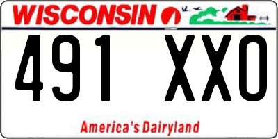 WI license plate 491XXO