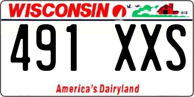 WI license plate 491XXS