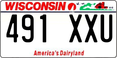 WI license plate 491XXU