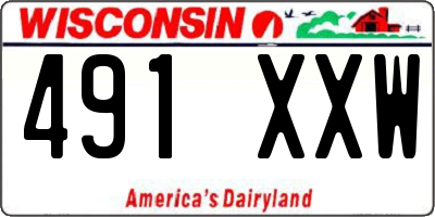 WI license plate 491XXW
