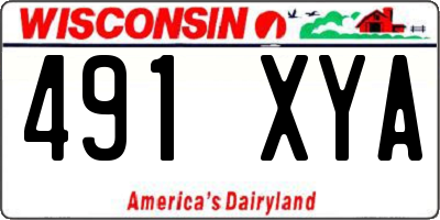 WI license plate 491XYA