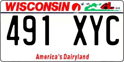 WI license plate 491XYC