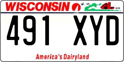 WI license plate 491XYD