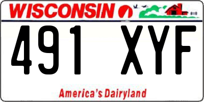 WI license plate 491XYF