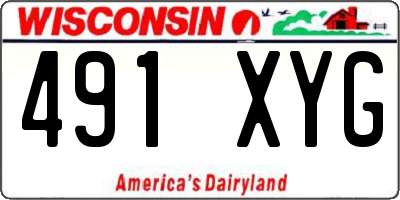 WI license plate 491XYG