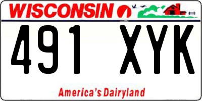 WI license plate 491XYK