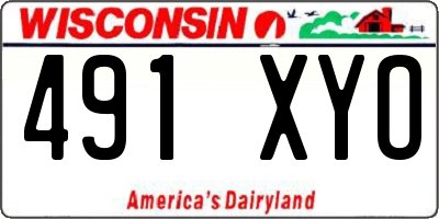 WI license plate 491XYO