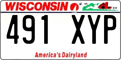 WI license plate 491XYP