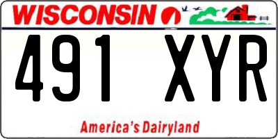 WI license plate 491XYR