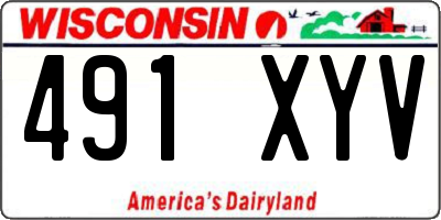 WI license plate 491XYV