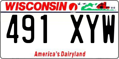 WI license plate 491XYW