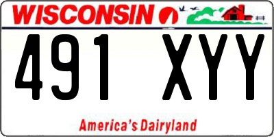 WI license plate 491XYY