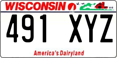 WI license plate 491XYZ