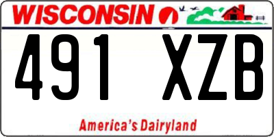 WI license plate 491XZB