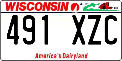 WI license plate 491XZC