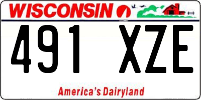 WI license plate 491XZE