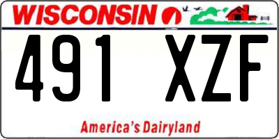 WI license plate 491XZF