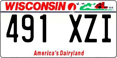 WI license plate 491XZI