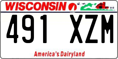 WI license plate 491XZM