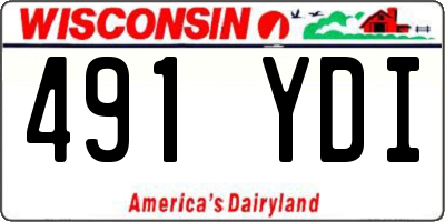 WI license plate 491YDI