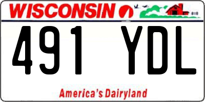 WI license plate 491YDL